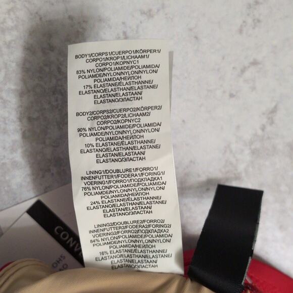 La Blanca Cherry Red Island Goddess Underwire Twist Front Bra Top Size 12 New - Picture 10 of 11